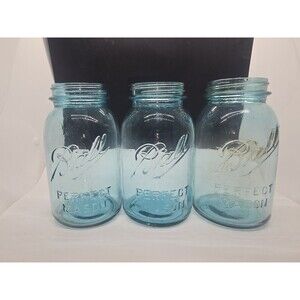 Vintage lot of 3 Ball Perfect Mason Jars "Dropped A letter logo" 1910-1923.